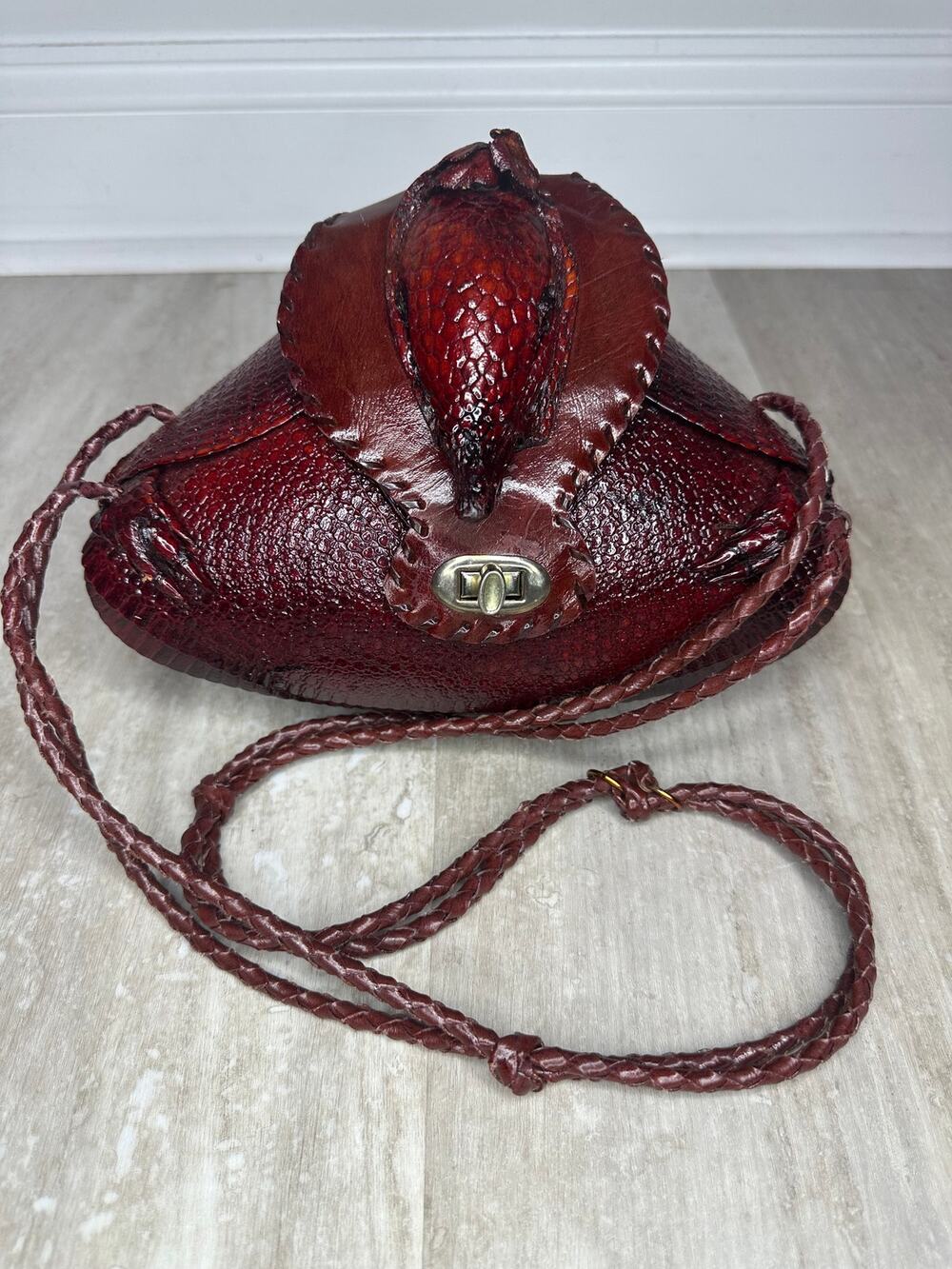 Vintage MCM Armadillo Purse Mid Century Modern Handbag